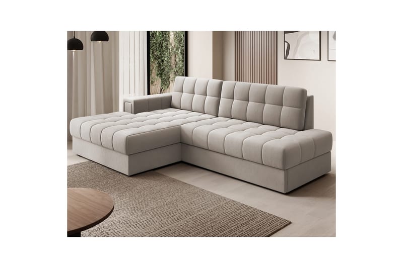 Sektionssoffa Eltap Blezalt 240x150x82 cm - Sola 18, Beige, Vänster - Möbler - Soffa - Bäddsoffa