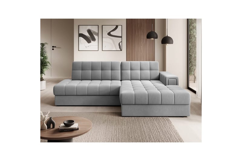 Sektionssoffa Eltap Blezalt 240x150x82 cm - Sola 4, Grå, Höger - Möbler - Soffa - Bäddsoffa