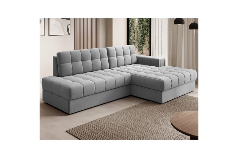 Sektionssoffa Eltap Blezalt 240x150x82 cm - Sola 4, Grå, Höger - Möbler - Soffa - Bäddsoffa