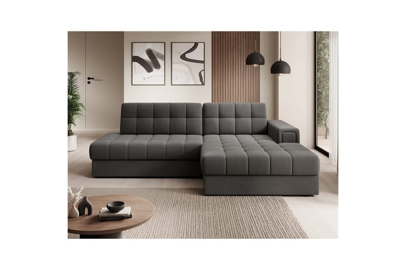 Sektionssoffa Eltap Blezalt 240x150x82 cm - Sola 6, Mörkgrå, Höger - Möbler - Soffa - Bäddsoffa