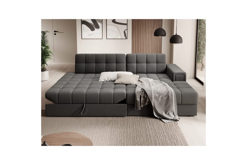 Sektionssoffa Eltap Blezalt 240x150x82 cm - Sola 6, Mörkgrå, Höger - Möbler - Soffa - Bäddsoffa
