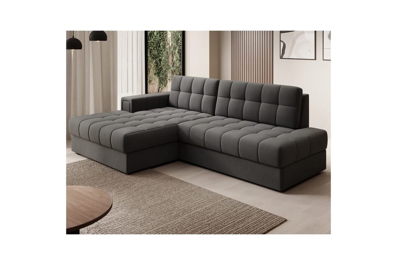Sektionssoffa Eltap Blezalt 240x150x82 cm - Sola 6, Mörkgrå, Vänster - Möbler - Soffa - Bäddsoffa