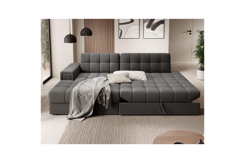 Sektionssoffa Eltap Blezalt 240x150x82 cm - Sola 6, Mörkgrå, Vänster - Möbler - Soffa - Bäddsoffa