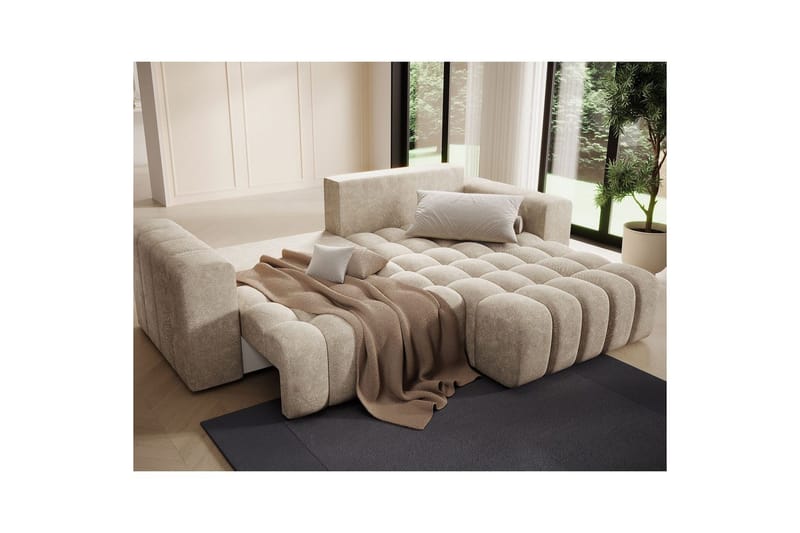 Sektionssoffa Eltap Bonett 250x175x92 cm - Dora 21 Beige, Höger - Möbler - Soffa - Bäddsoffa