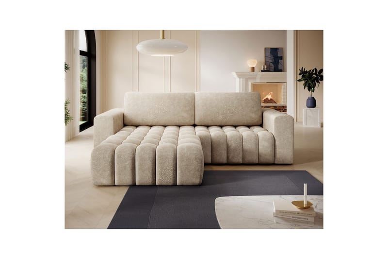 Sektionssoffa Eltap Bonett 250x175x92 cm - Dora 21 Beige, Vänster - Möbler - Soffa - Bäddsoffa