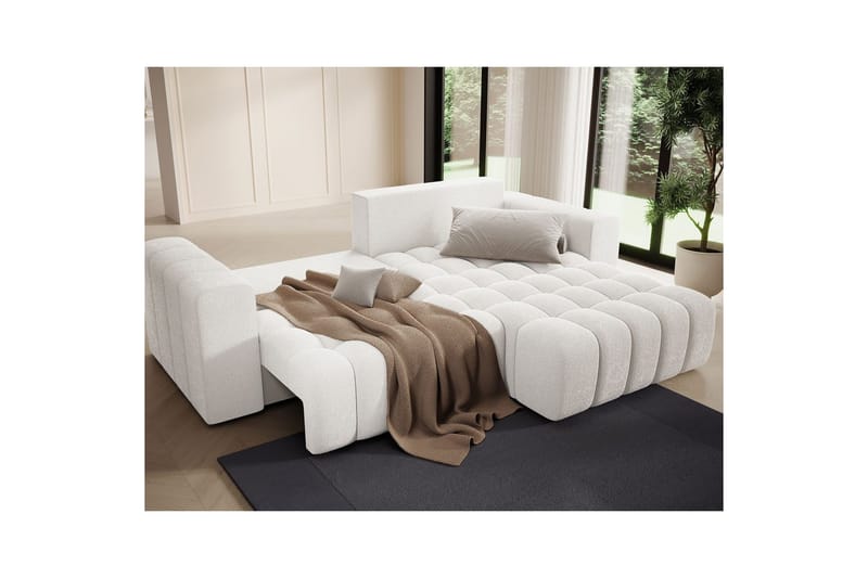 Sektionssoffa Eltap Bonett 250x175x92 cm - Jaffray 01, Vit, Höger - Möbler - Soffa - Bäddsoffa