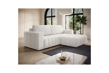 Sektionssoffa Eltap Bonett 250x175x92 cm - Jaffray 01, Vit, Höger - Möbler - Soffa - Bäddsoffa