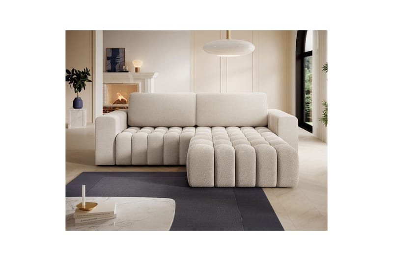 Sektionssoffa Eltap Bonett 250x175x92 cm - Jaffray 18, Beige, Höger - Möbler - Soffa - Bäddsoffa