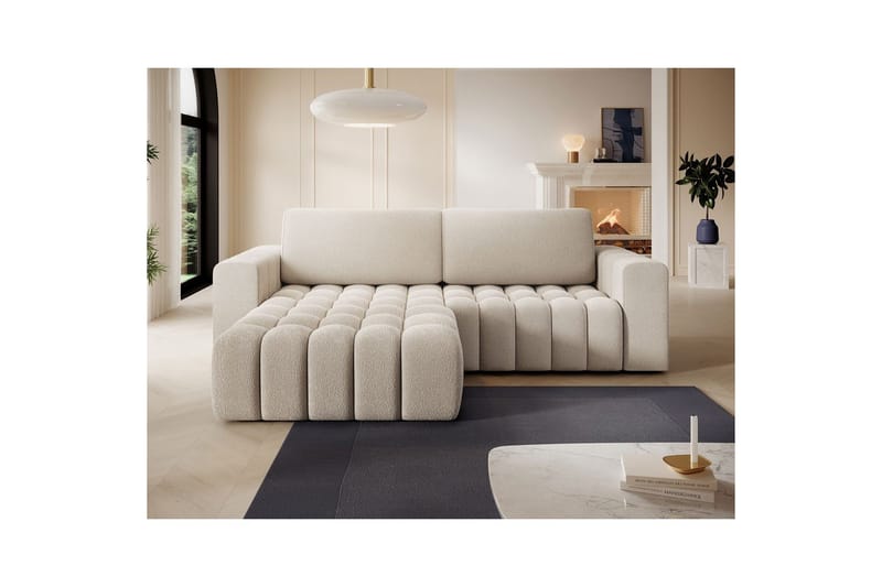 Sektionssoffa Eltap Bonett 250x175x92 cm - Jaffray 18, Beige, Vänster - Möbler - Soffa - Bäddsoffa