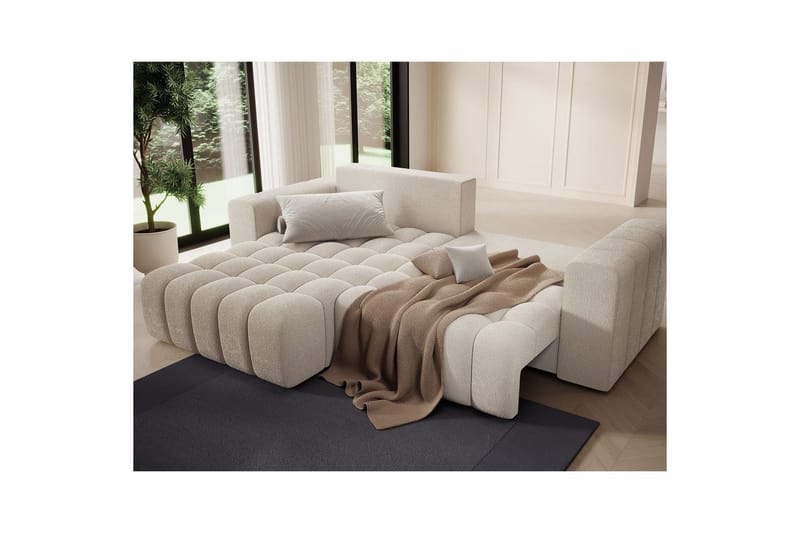 Sektionssoffa Eltap Bonett 250x175x92 cm - Jaffray 18, Beige, Vänster - Möbler - Soffa - Bäddsoffa