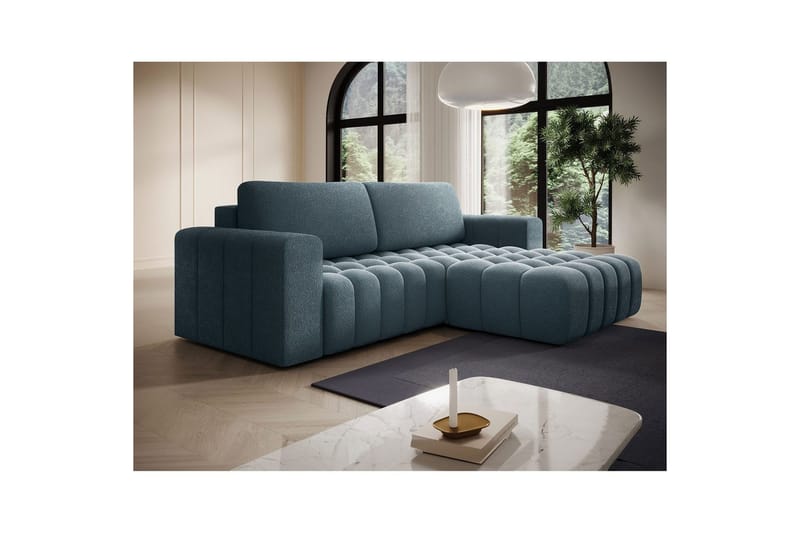 Sektionssoffa Eltap Bonett 250x175x92 cm - Jaffray 40, Blå, Höger - Möbler - Soffa - Bäddsoffa