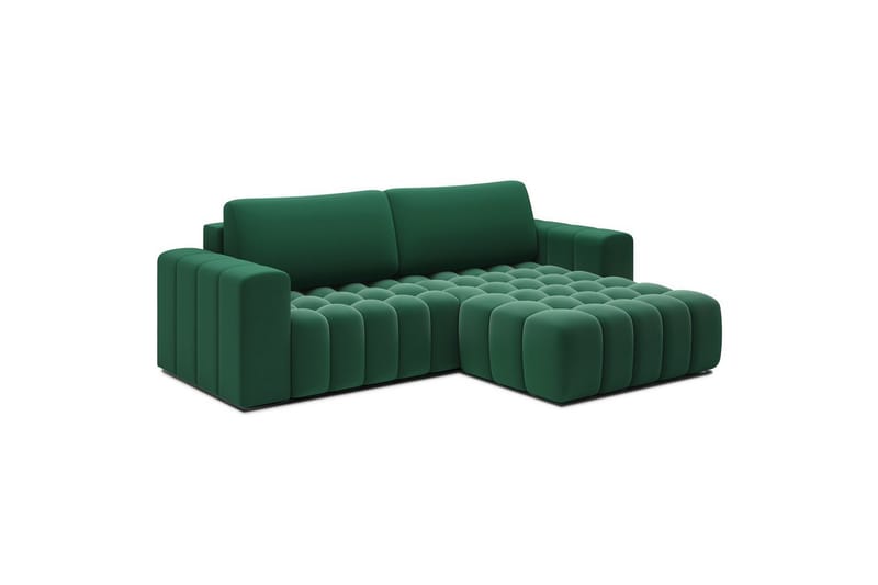 Sektionssoffa Eltap Bonett 250x175x92 cm - Kronos 19, Mörkgrön, Höger - Möbler - Soffa - Bäddsoffa