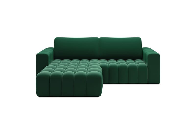 Sektionssoffa Eltap Bonett 250x175x92 cm, Kronos 19, Mörkgrön, Vänster
