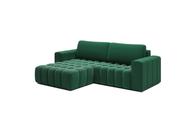 Sektionssoffa Eltap Bonett 250x175x92 cm - Kronos 19, Mörkgrön, Vänster - Möbler - Soffa - Bäddsoffa