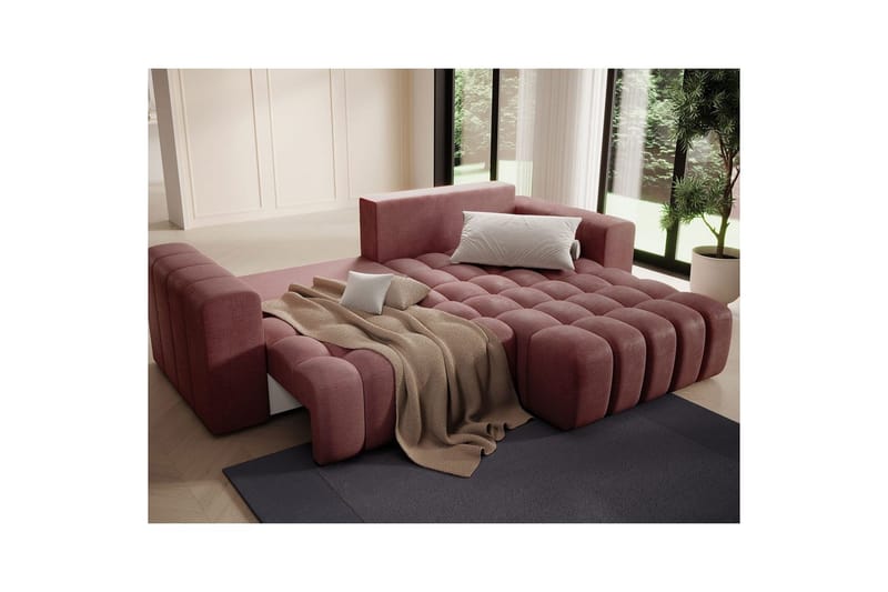 Sektionssoffa Eltap Bonett 250x175x92 cm - Monolith 63, Rosa, Höger - Möbler - Soffa - Bäddsoffa