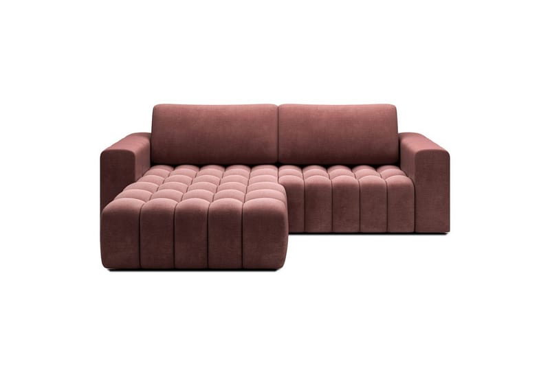 Sektionssoffa Eltap Bonett 250x175x92 cm, Monolith 63, Rosa, Vänster