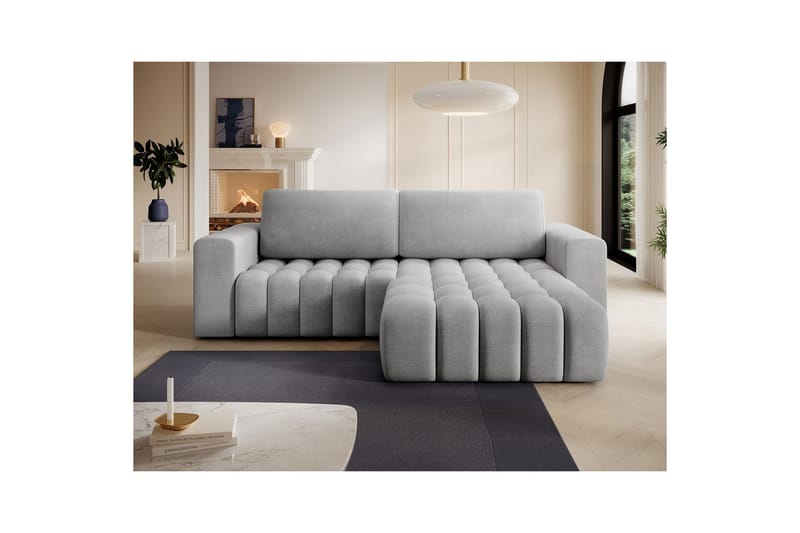Sektionssoffa Eltap Bonett 250x175x92 cm - Monolith 84, Ljusgrå, Höger - Möbler - Soffa - Bäddsoffa
