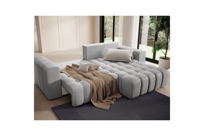 Sektionssoffa Eltap Bonett 250x175x92 cm - Monolith 84, Ljusgrå, Höger - Möbler - Soffa - Bäddsoffa