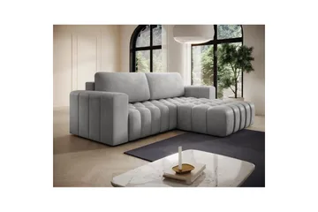 Sektionssoffa Eltap Bonett 250x175x92 cm - Monolith 84, Ljusgrå, Höger - Möbler - Soffa - Bäddsoffa