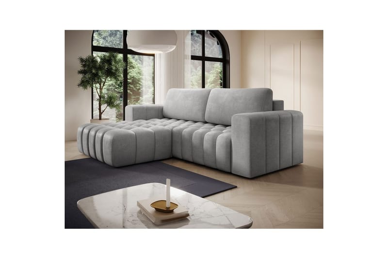 Sektionssoffa Eltap Bonett 250x175x92 cm - Monolith 84, Ljusgrå, Vänster - Möbler - Soffa - Bäddsoffa