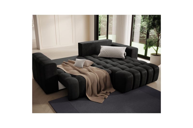 Sektionssoffa Eltap Bonett 250x175x92 cm - Monolith 97, Mörkgrå, Höger - Möbler - Soffa - Bäddsoffa