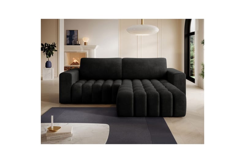 Sektionssoffa Eltap Bonett 250x175x92 cm - Monolith 97, Mörkgrå, Höger - Möbler - Soffa - Bäddsoffa