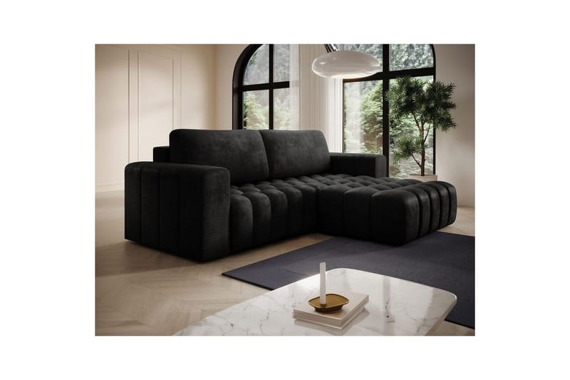 Sektionssoffa Eltap Bonett 250x175x92 cm - Monolith 97, Mörkgrå, Höger - Möbler - Soffa - Bäddsoffa