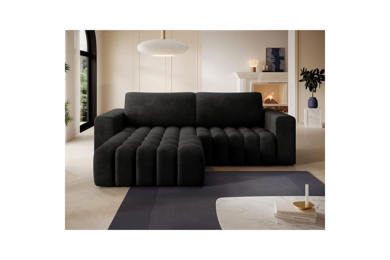 Sektionssoffa Eltap Bonett 250x175x92 cm - Monolith 97, Mörkgrå, Vänster - Möbler - Soffa - Bäddsoffa