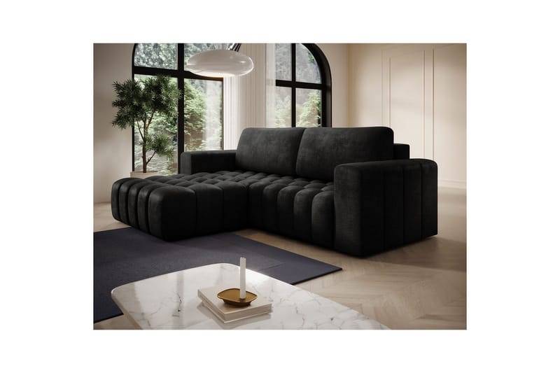 Sektionssoffa Eltap Bonett 250x175x92 cm - Monolith 97, Mörkgrå, Vänster - Möbler - Soffa - Bäddsoffa