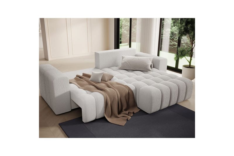 Sektionssoffa Eltap Bonett 250x175x92 cm - Royal 01, Vit, Höger - Möbler - Soffa - Bäddsoffa