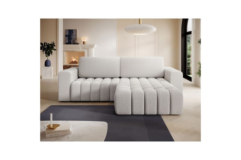 Sektionssoffa Eltap Bonett 250x175x92 cm - Royal 01, Vit, Höger - Möbler - Soffa - Bäddsoffa