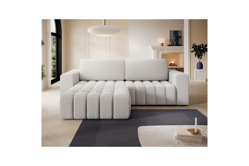 Sektionssoffa Eltap Bonett 250x175x92 cm - Royal 01, Vit, Vänster - Möbler - Soffa - Bäddsoffa