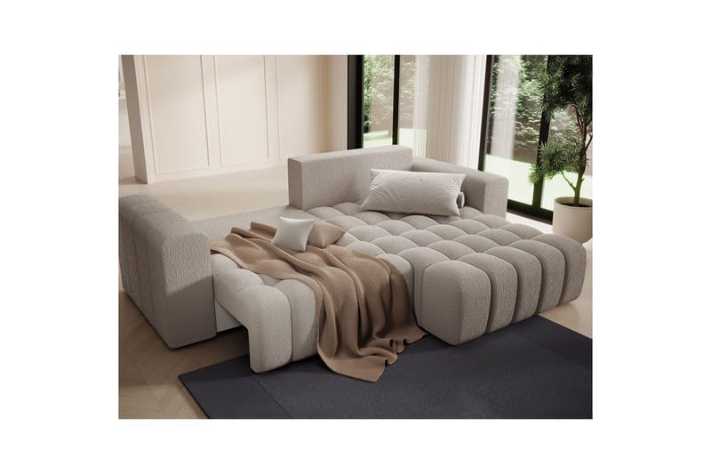Sektionssoffa Eltap Bonett 250x175x92 cm - Royal 18, Beige, Höger - Möbler - Soffa - Bäddsoffa