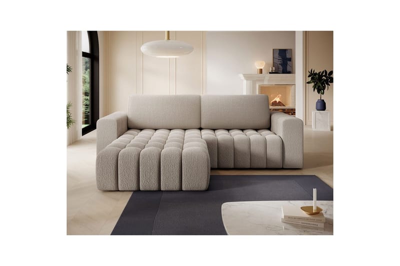 Sektionssoffa Eltap Bonett 250x175x92 cm - Royal 18, Beige, Vänster - Möbler - Soffa - Bäddsoffa