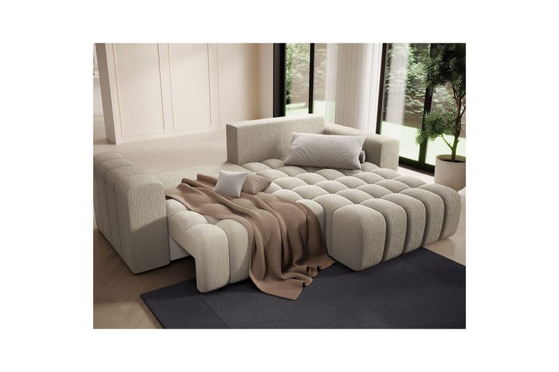 Sektionssoffa Eltap Bonett 250x175x92 cm - Royal 20, Beige, Höger - Möbler - Soffa - Bäddsoffa