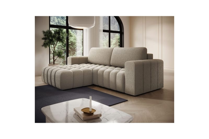 Sektionssoffa Eltap Bonett 250x175x92 cm - Royal 20, Beige, Vänster - Möbler - Soffa - Bäddsoffa