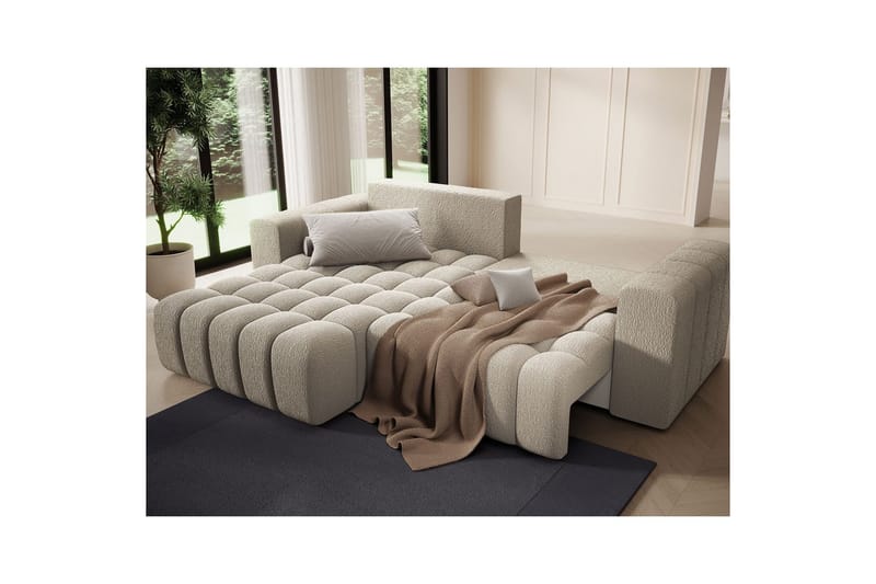 Sektionssoffa Eltap Bonett 250x175x92 cm - Royal 20, Beige, Vänster - Möbler - Soffa - Bäddsoffa
