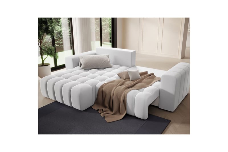 Sektionssoffa Eltap Bonett 250x175x92 cm - Solar 01, Vit, Vänster - Möbler - Soffa - Bäddsoffa