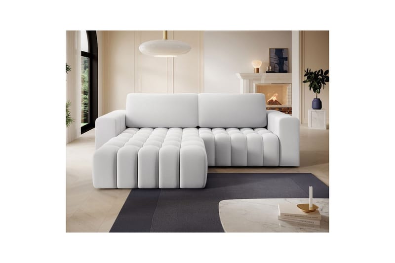 Sektionssoffa Eltap Bonett 250x175x92 cm - Solar 01, Vit, Vänster - Möbler - Soffa - Bäddsoffa