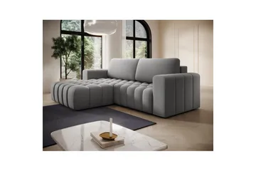 Sektionssoffa Eltap Bonett 250x175x92 cm - Paros 05, Ljusgrå, Vänster - Möbler - Soffa - Bäddsoffa