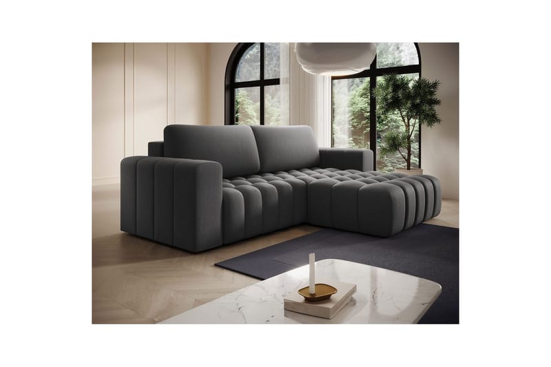 Sektionssoffa Eltap Bonett 250x175x92 cm - Paros 06, Grå, Höger - Möbler - Soffa - Bäddsoffa