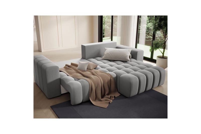 Sektionssoffa Eltap Bonett 250x175x92 cm - Paros 05, Ljusgrå, Höger - Möbler - Soffa - Bäddsoffa