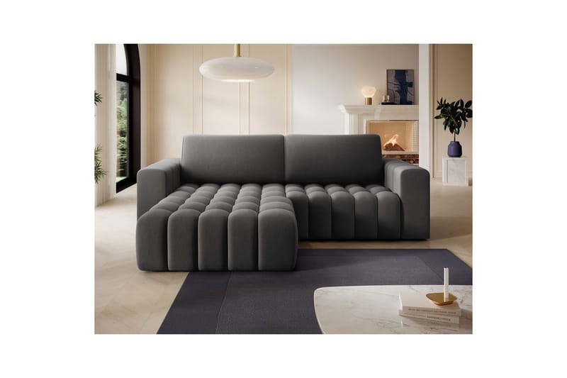 Sektionssoffa Eltap Bonett 250x175x92 cm - Paros 06, Grå, Vänster - Möbler - Soffa - Bäddsoffa