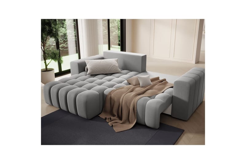 Sektionssoffa Eltap Bonett 250x175x92 cm - Paros 05, Ljusgrå, Vänster - Möbler - Soffa - Bäddsoffa