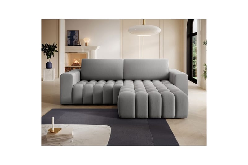 Sektionssoffa Eltap Bonett 250x175x92 cm - Paros 05, Ljusgrå, Höger - Möbler - Soffa - Bäddsoffa