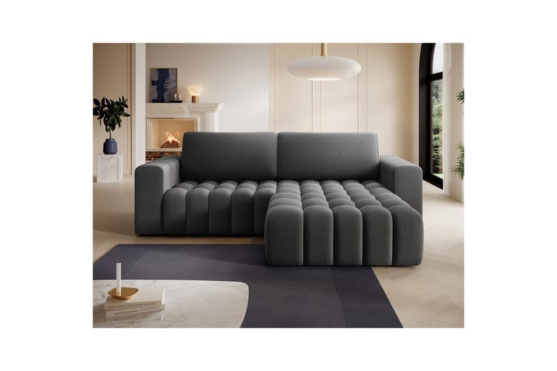 Sektionssoffa Eltap Bonett 250x175x92 cm - Paros 06, Grå, Höger - Möbler - Soffa - Bäddsoffa