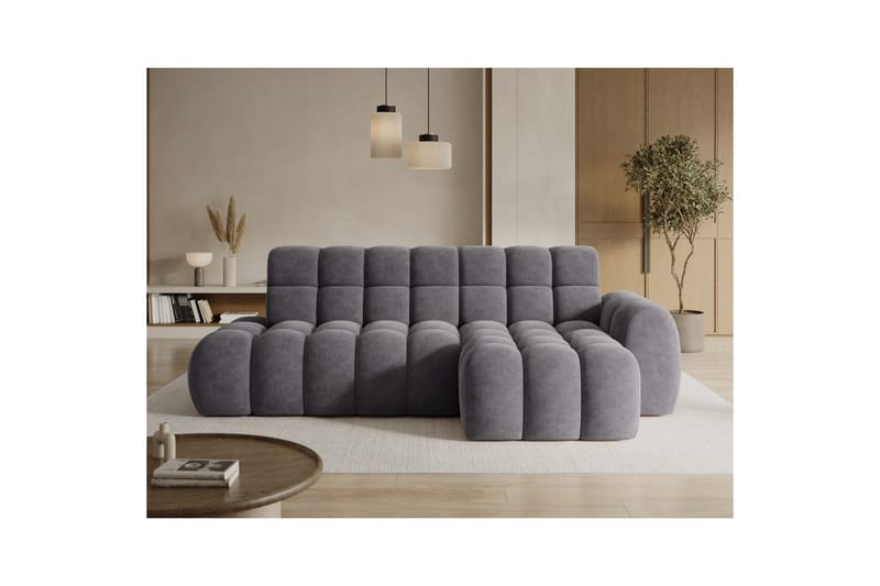 Sektionssoffa Eltap Ceedro 283x165x98 cm - Aura 04, Grå, Höger - Möbler - Soffa - Bäddsoffa