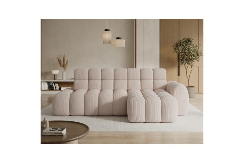 Sektionssoffa Eltap Ceedro 283x165x98 cm - Jarell 20, Beige, Höger - Möbler - Soffa - Bäddsoffa