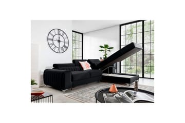 Sektionssoffa Eltap Grayson 278x205x92 cm - Loco 10, Svart, Höger - Möbler - Soffa - Bäddsoffa