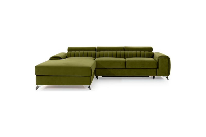 Sektionssoffa Eltap Grayson 278x205x92 cm - Loco 33, Grön, Vänster - Möbler - Soffa - Bäddsoffa
